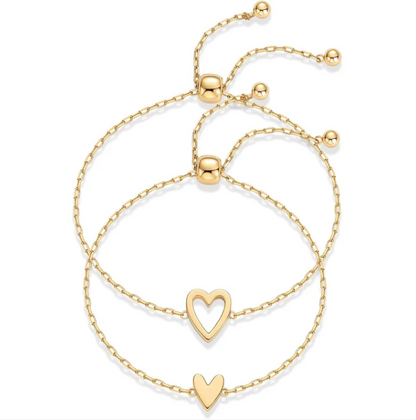 MADRE FIGLIA - BRACCIALETTI A CUORE COORDINATI