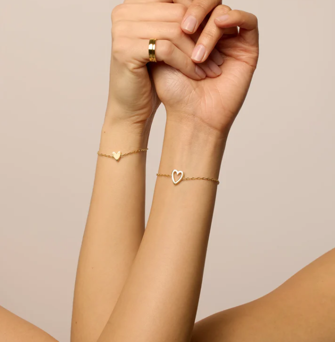 MADRE FIGLIA - BRACCIALETTI A CUORE COORDINATI