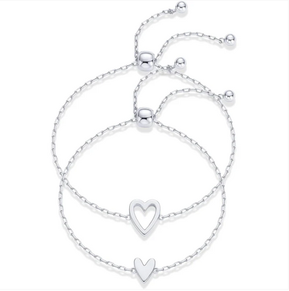 MADRE FIGLIA - BRACCIALETTI A CUORE COORDINATI